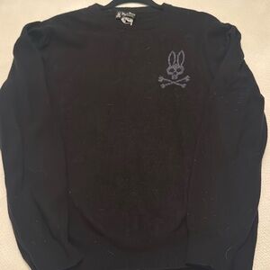 Sz Xl wool Psycho Bunny black sweater